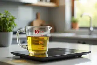 Conversion de 10 cl d'huile en grammes pour la cuisine